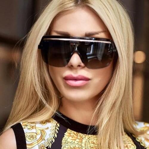 2021 Fashion Square Sunglasses Women Luxury Brand Big Black Sun Glasses Female Mirror Shades Ladies Lunette Femme Oculos TYJ-36