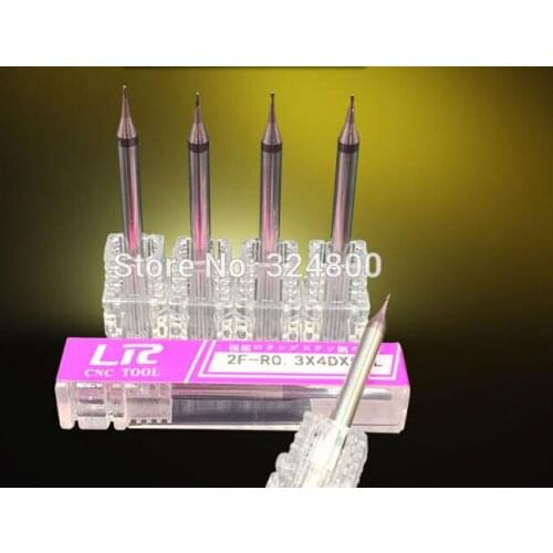 2F 55 degree Small diameter cutter ball milling cutter R0.2 R0.25 R0.3, R0.4, R0.5, R0.6, R0.75, R0.8, R1.0, R1.25 & R1.5