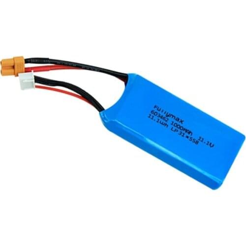 3S 11.1V 1000MAh 20C Lipo Battery for XK X450 FPV RC Airplane Fixed Wing LIPO Electric RC Toys Battery