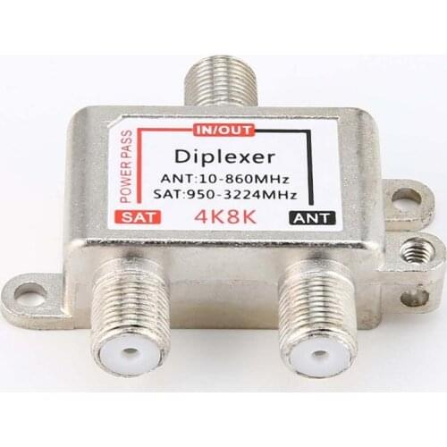 4K8K SAT/ANT Diplexer 10-3224MHz cable and satellite TV signal hybrid splitter satellite separation and RF signals