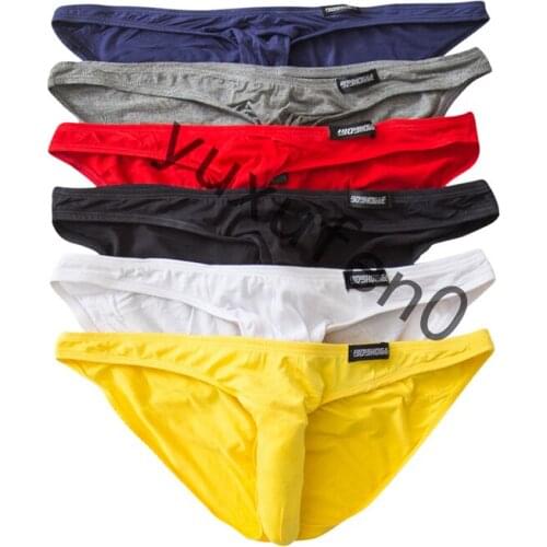 5PCS Sexy Jockstrap Men Underwear Modal Low Rise Underpants Breathable Underwear Penis Pouch Male Gay Sissy Panties Mens Briefs