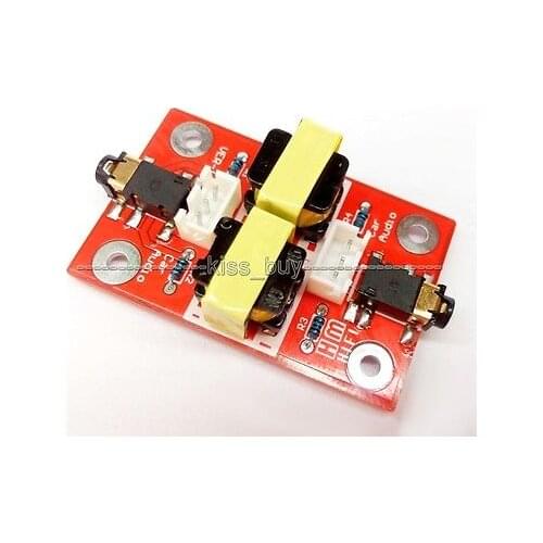 Audio Noise Filter Ground Loop Isolator Coupling Circuit PC AUX interference power supply