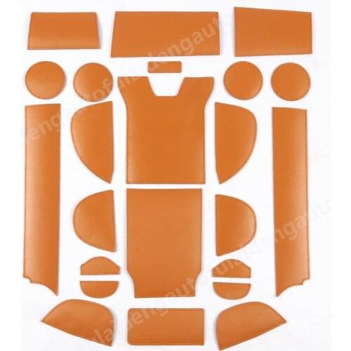 23pcs For Lexus RX350 RX450H 2016-2019 PU Leather Non-slip Door Slot Pad Cup Holder Mats Car Accessories