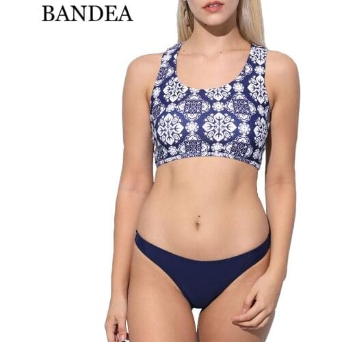 BANDEA Printed bikini Women bandeau Swimwear Push Up Padded Swimsuit Biquini brazilian bikini beach Wear Bathing Suit bikini set
