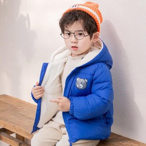 Childrens Cotton Padded Jacket Plush Babys Thickened Boys' Girls' Winter Coat