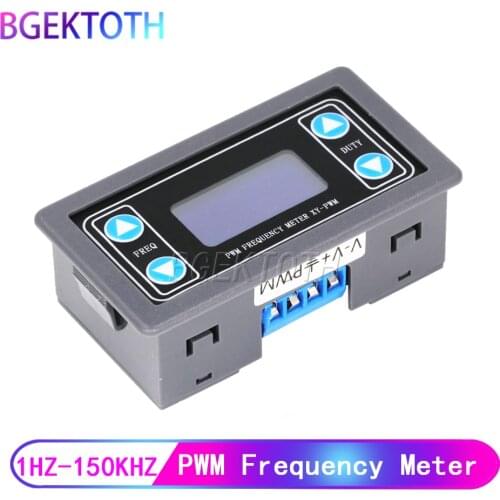 LCD Digital display PWM Pulse Frequency Duty Ratio 1HZ~150KHZ Cycle Adjustable Square Wave Rectangular Wave Signal Generator