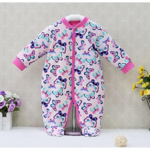 2021 Newborn Baby Girls Rompers Long Sleeve Pure Cotton One Piece Overalls Button Sleepwear Children Clothes Cute Kids Clothing