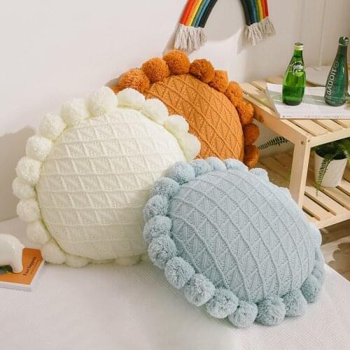 INS SUNFLOWER Futon Bay Window Mat Cushion Couch Pillow Girl Heart Bedside Cushion Cute Office Cushion