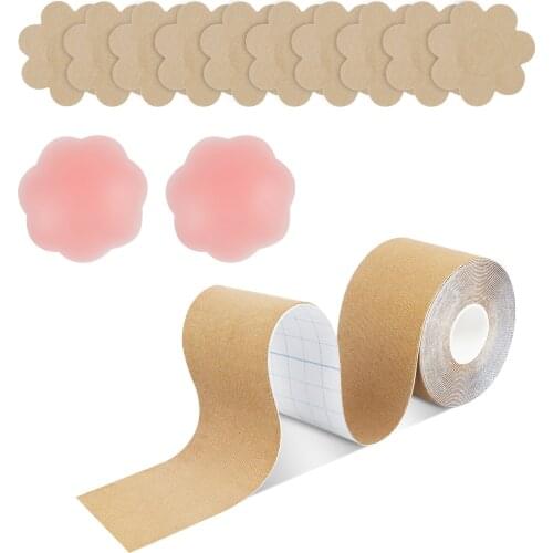 Boob Tape Large Breast Lift Tape Breathable Chest Support Tape Athletic Tape Body Tape Reusable Nipplecover Adhesive Bra