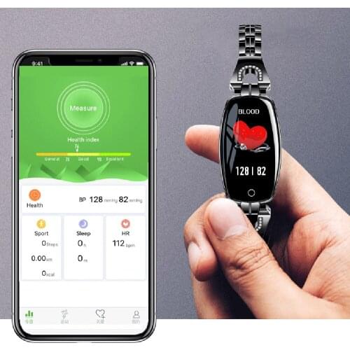 Hot Sale H8 Smart Watch Fitness Heart Rate Blood Pressure Monitor IP67 Waterproof Wristband Smart Bracelet Women Smartwatch Gift