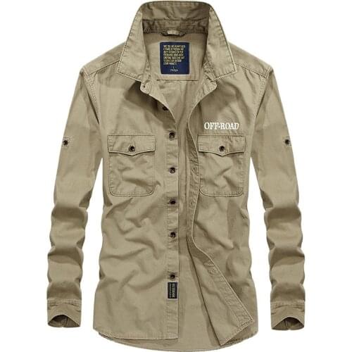 Military Shirt Mens Shirts Cotton Big Size XXXXL Men Long Sleeve Casual Shirt Man Shellort Tops Spring Summer Male Clothing