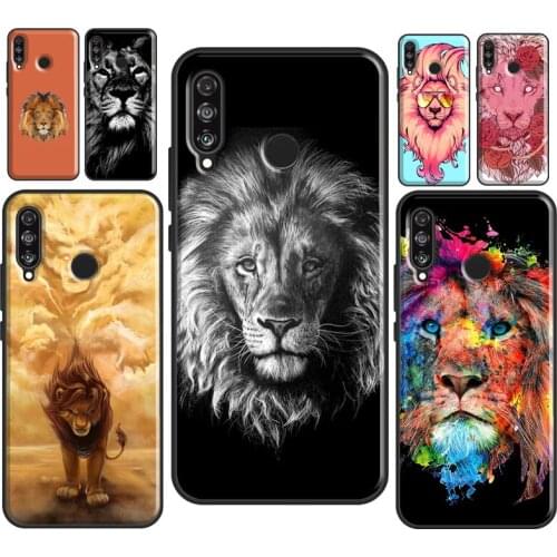 Lion Animal Soft Case For Huawei P30 Lite P20 P40 Mate 10 20 Pro P Smart 2019 Z 2021 Phone Back Cover