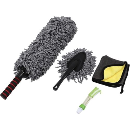 Car Duster Kit,Set Of 4,Extendable Microfiber Multipurpose Duster/Cleaning Dashboard Duster/Interior Car Detailing Brush,Exterio
