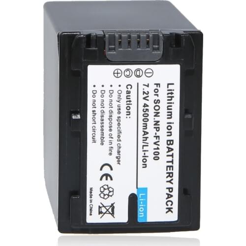 1*NP-FV100 NPFV100 FV100 Decoded Extended Battery 4500mAh For SONY HDR-CX190 HDR-CX200 HDR-CX210 Free shipping