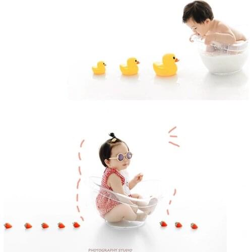 Newborn Photography Props The New Bath Crock Clear Bathtub Baby Photo Shooting Accessoes Posing Container