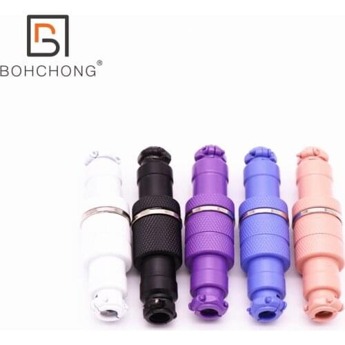 Colorful Pink Purple Light Blue GX16 Aviator Socket Butting Docking 4 core 4Pin Male&Female for Keyboard Coiled USB Type C Cable