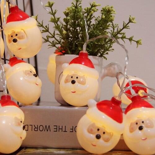 1.5/3M Christmas Decoration Room String Lights Santa Claus Battery Light Holiday Snowman Lamps For Wedding Xmas Fairy Lamp