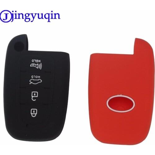 Jingyuqin Remote 4 Buttons Silicone Car Key Cover Case For KIA K3 K5 Sorento Carens Cerato Forte Car Rubber Key Case Fob