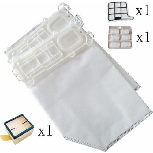 Cleanfairy replacement accessories compatible with VK135 135SC 136 (6pcs dust bags +1 HEPA filter +1 motor filter +1 air stick