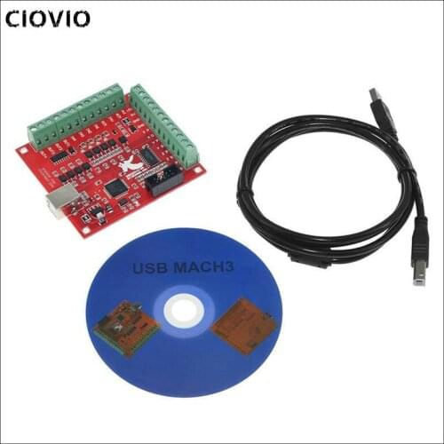 CNC USB MACH3 Breakout Board 100Khz 4-Axis Interface Driver Motion Controller Driver Board for CNC Engraving 12-24V