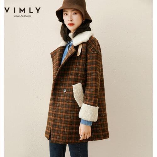 Vimly Women's Plaid Coats