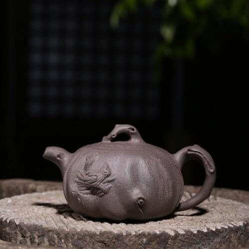 Yixing quality goods by pure manual recommended undressed ore dragon edge for high temperature its mud ChunGongFu teapot
