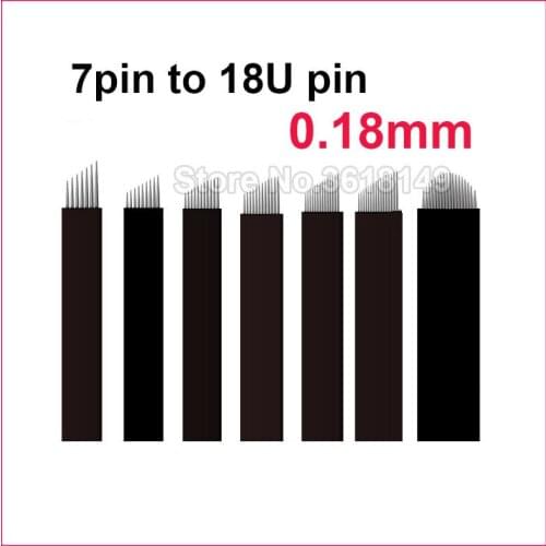 0.18mm Permanent Makeup Tattoo Needles Microblading LaminasTebori 7 9 11 12 14 21 Flex for Eyebrow Lip