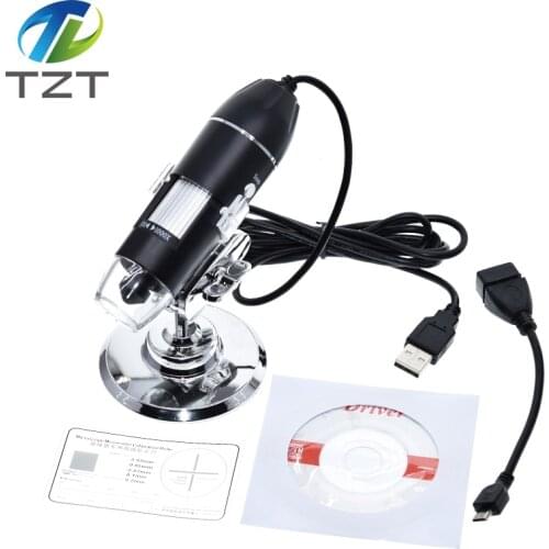 1000X HD digital USB microscope electronic microscope Camera video microscopeUSB Magnifier +calibration ruler 8 LED lights