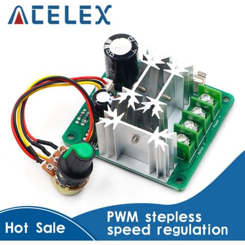 DC 6V-90V 15A DC Motor Speed Controller Stepless Speed Regulation Pulse Width PWM DC 12V 24V 36V 48V 1000W