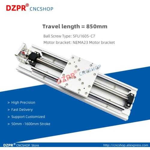 850mm Linear slide robot SFU1605 Linear Actuator Precision workstations / Linear Stages Module for CNC Router