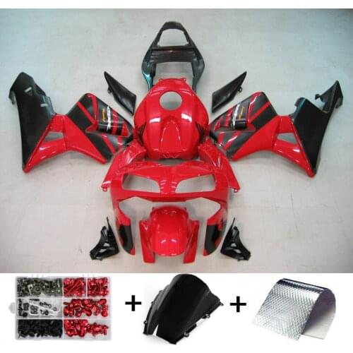 Artudatech Red Motorcycle Body Fairing Kit Bodywork ABS fit for Honda CBR600RR 2003 2004