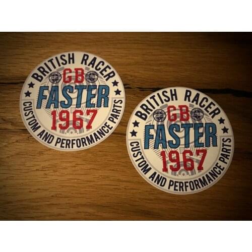 Details zu 2x British Cafe Racer Aufkleber Custom GB UK Vintage Oldtimer Biker Bobber #088