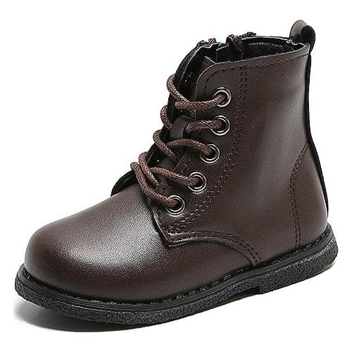 Childrens Martin boots 2020 new autumn fashion British style childrens boots side zipper non-slip single medium big childre