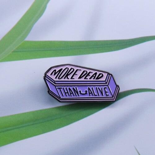 Gravestone Halloween Murder Mystery Enamel Pin