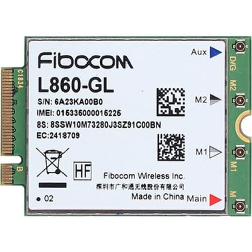 Fibocom L860-GL 4G LTE Wireless WWAN Module M.2 MIMO Card For IBM Lenovo ThinkPad X1 Carbon 7th Gen,P43s, T490, X1 Yoga 4th Gen