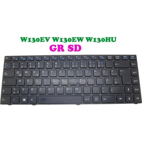 NO Frame Germany Keyboard For CLEVO W130EV MP-10F86D0-4301 X6-80-W1300-071-1 MP-10F86D0-4301W X6-80-W1300-072-1 MP-10F86S0-4301W
