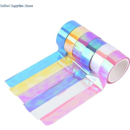 500cm Rhythmic Gymnastics Decoration Holographic RG Prismatic Glitter Tape Hoops Stick