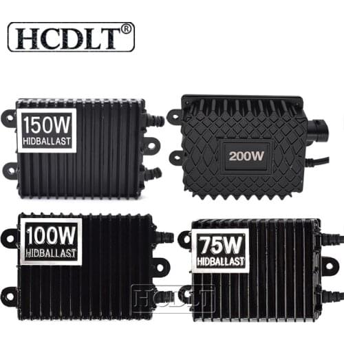 HCDLT 2PCS High Power 75W 100W 150W 200W HID Xenon Ballast For Auto Car Headlight Kit Xenon H1 H3 H7 H8 H9 H11 9005 9006 D2H