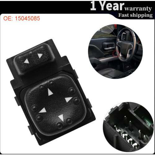 Power Adjust Mirror Switch Rear View Mirror Control Button for GM Tahoe Avalanche Silverado Sierra Yukon 1500 2500 HD 15045085