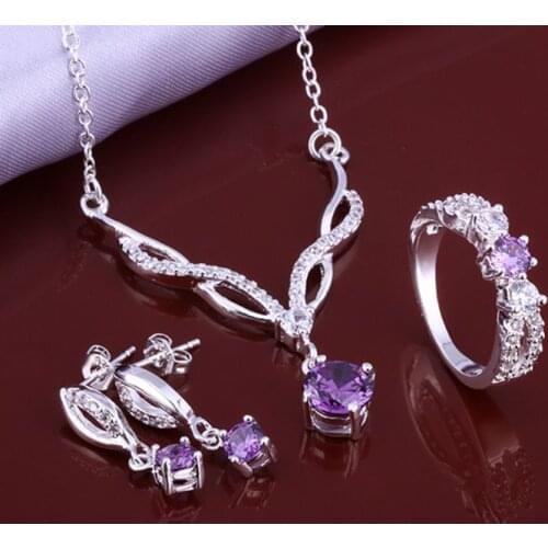 925 sterling silver jewelry set, fashion jewelry set Earring 510 Necklace 532 Ring 400-8 /ifkaqwra ircarija S643