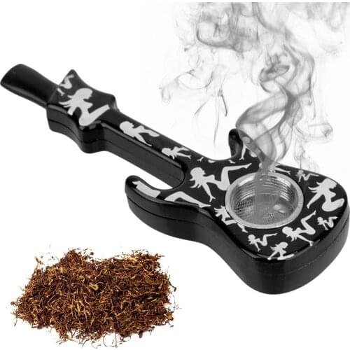 Guitar Shape Smoking Pipe Detachable Tobacco Holder Beautifully Colorful Good Gift Creative Portable Cigarette Accessories