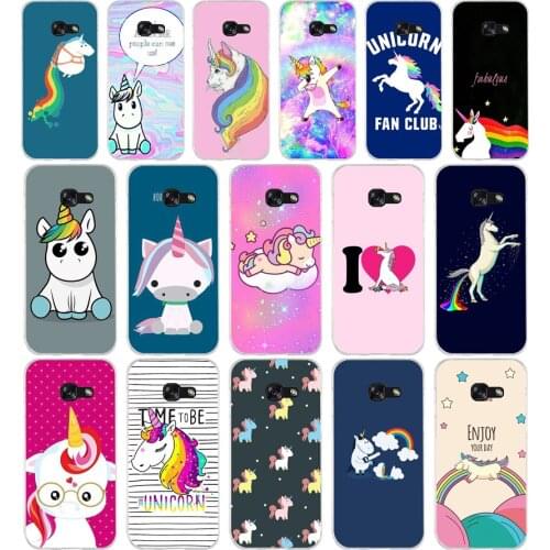 151Fat Unicorn On Rainbow Jetpack Soft Silicone Tpu Cover phone Case for Samsung a3 a5 2017 a6 plus a7 a8 a9 star lite s 6 7 8 9
