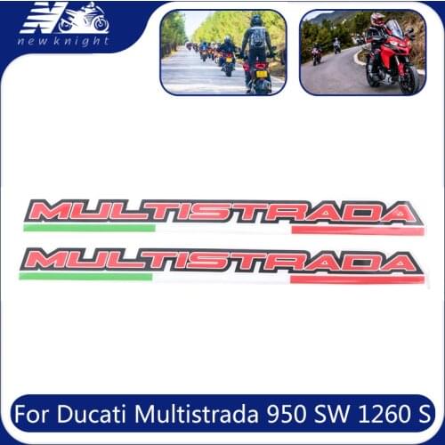 For Ducati Multistrada 950 SW 1260 S Enduro Motorcycle Tank pad 3D Sticker Body Shell Decal Side Panel Protector Fairing Emblem