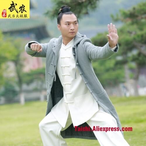 Martial art Tai chi uniform men and women clothes thicker winter robe tai chi clothing
