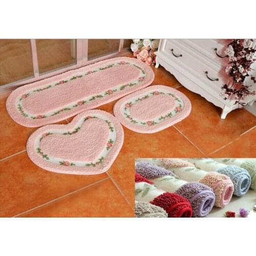 Oval Floor Mats Carpet Living Dining Bedroom Area Rugs Slip Resistant Floor Mats Doormat Bathroom Carpet Multicolor Soft Mat