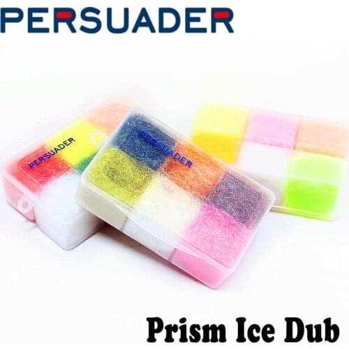 PERSUADER 6 colors boxed prism Ice Dub Fiber Fly Tying Synthetic pearlescent ice dubbing nymph body&thorax fly Tying Materials