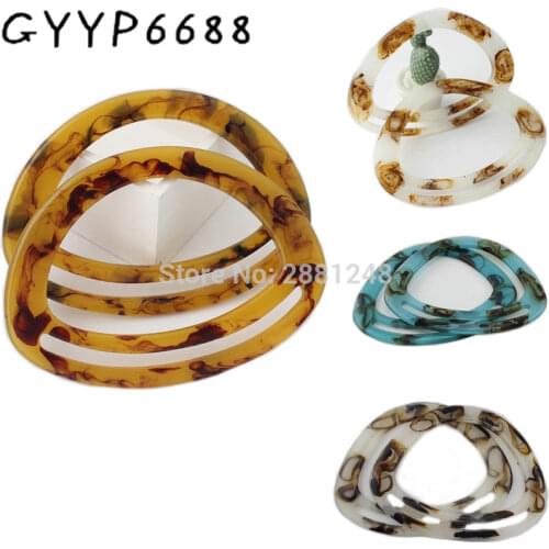 2-10-30 pieces happy face fashion 16x12cm resin handle women purse bags handmade sewing handle acrylic handle DIY accessories