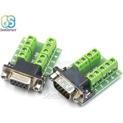 DB9 Connector Male Female Adapter Signals Terminal Module RS232 Serial To Terminal Non-isolated Buck Module DC 6-24V 3A