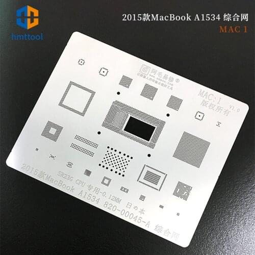 Amaoe BGA Reballing Stencil For MAC Pro A2159 A1706 A1707 A1534 Power IC CPU SSD 0.12mm Thickness