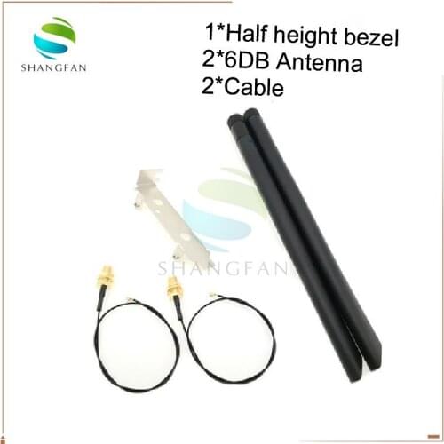 U.FL IPEX IPX I-PEX MHF4 to SMA external antenna Wireless network card 6DB antenna and half height bezel